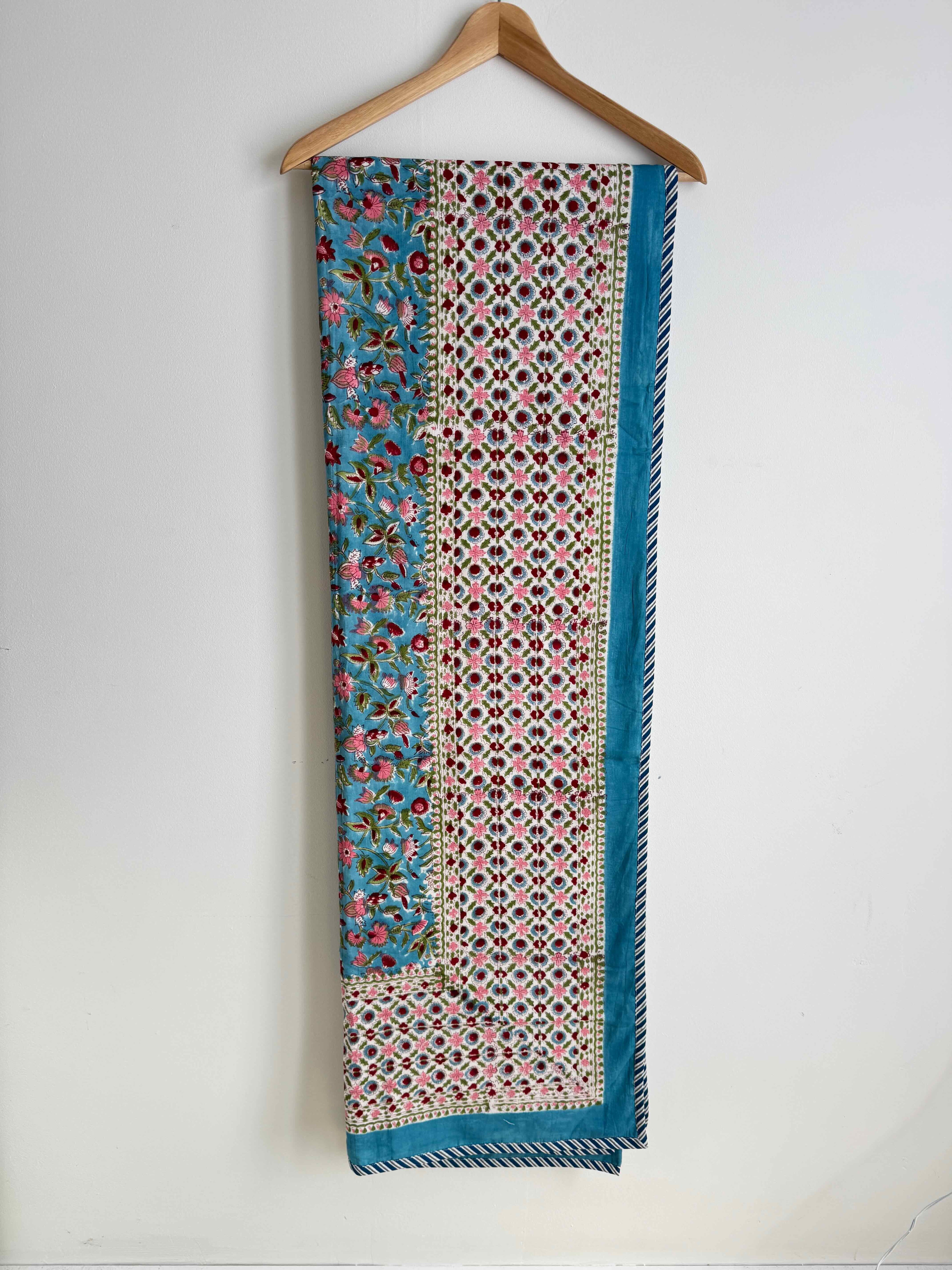 Mini Floral Lightweight Cotton Quilt - Double Bed Size