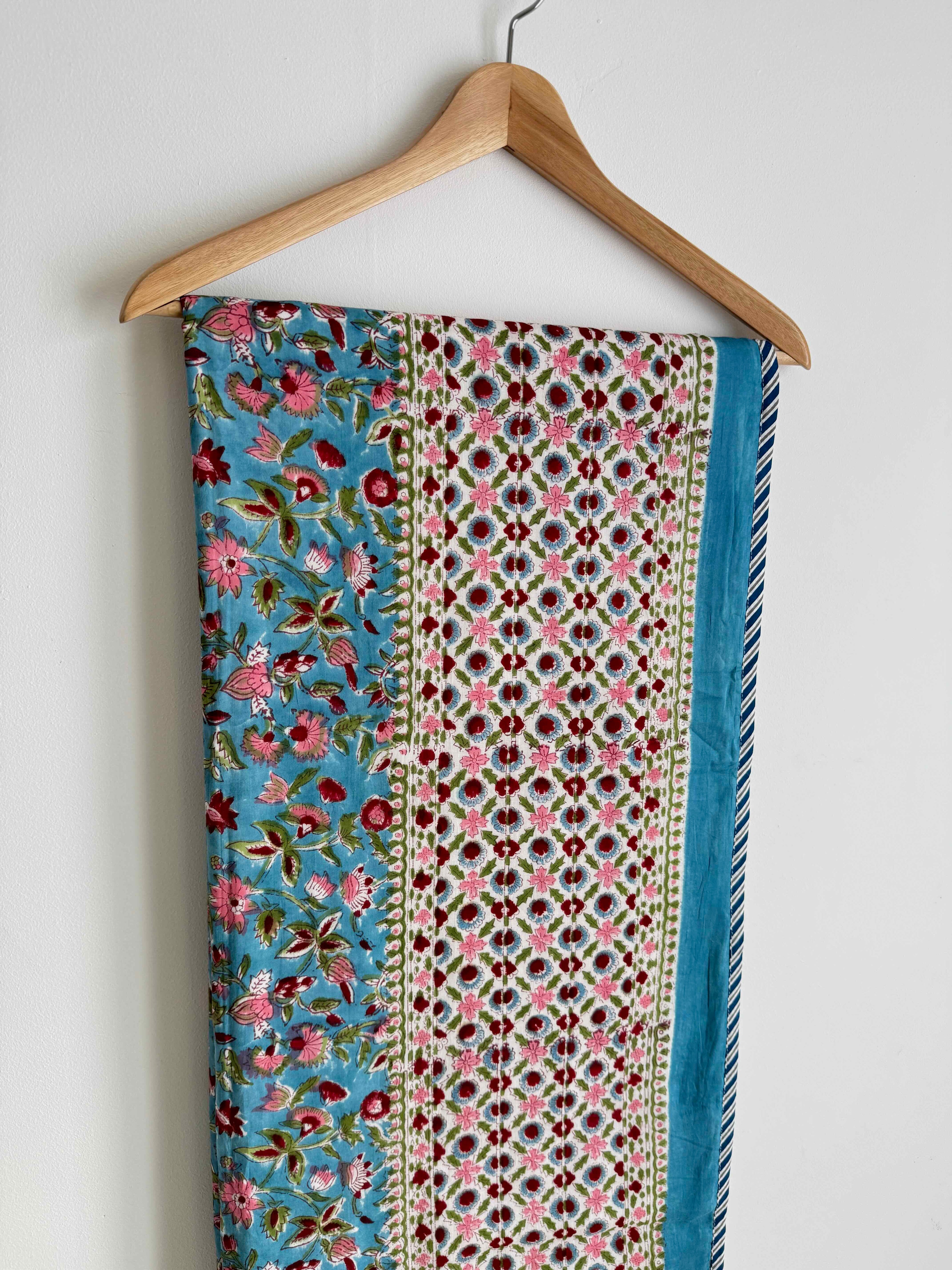 Mini Floral Lightweight Cotton Quilt - Double Bed Size