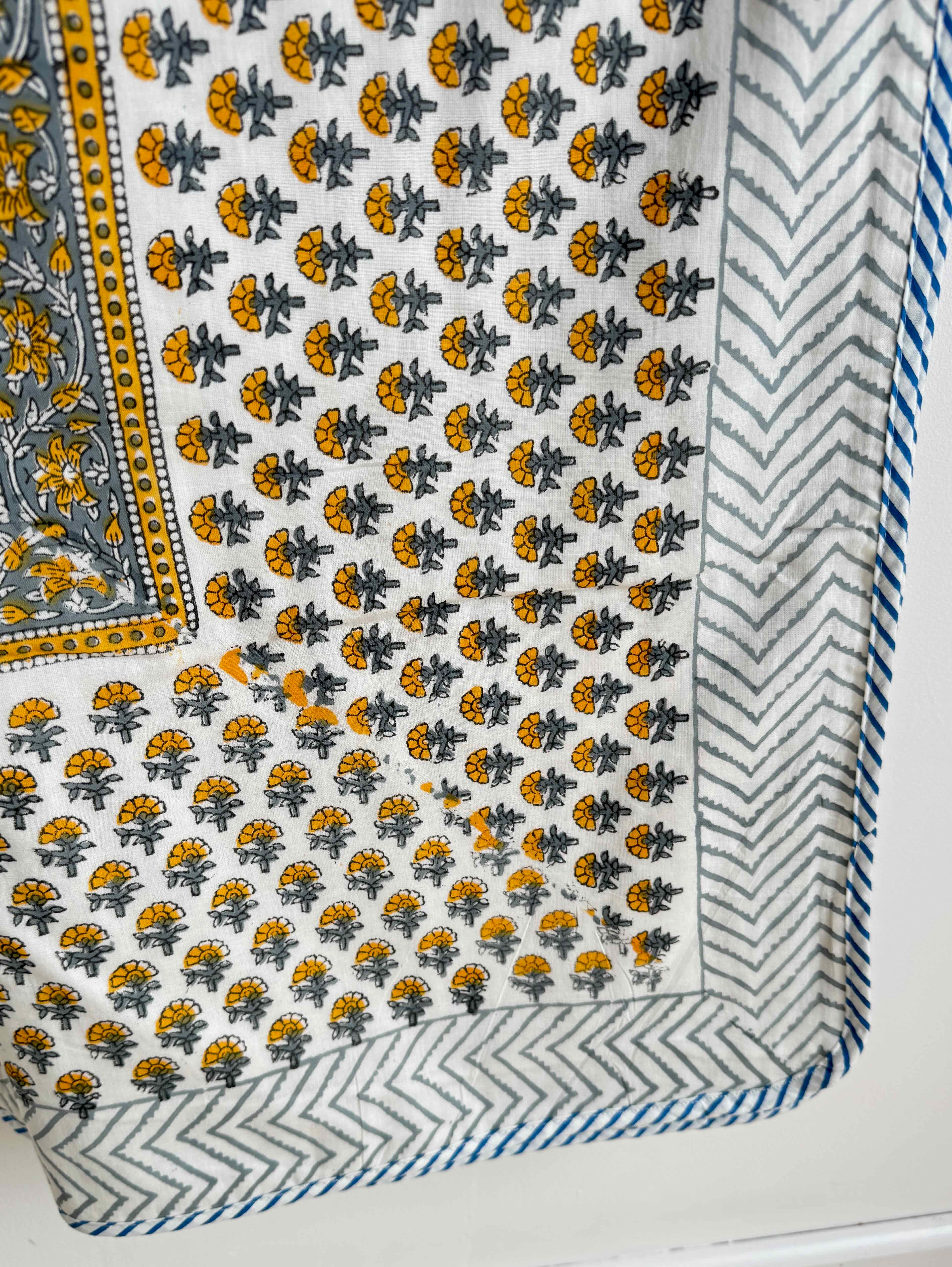 Mustard Lightweight Cotton Quilt - Double Bed Size