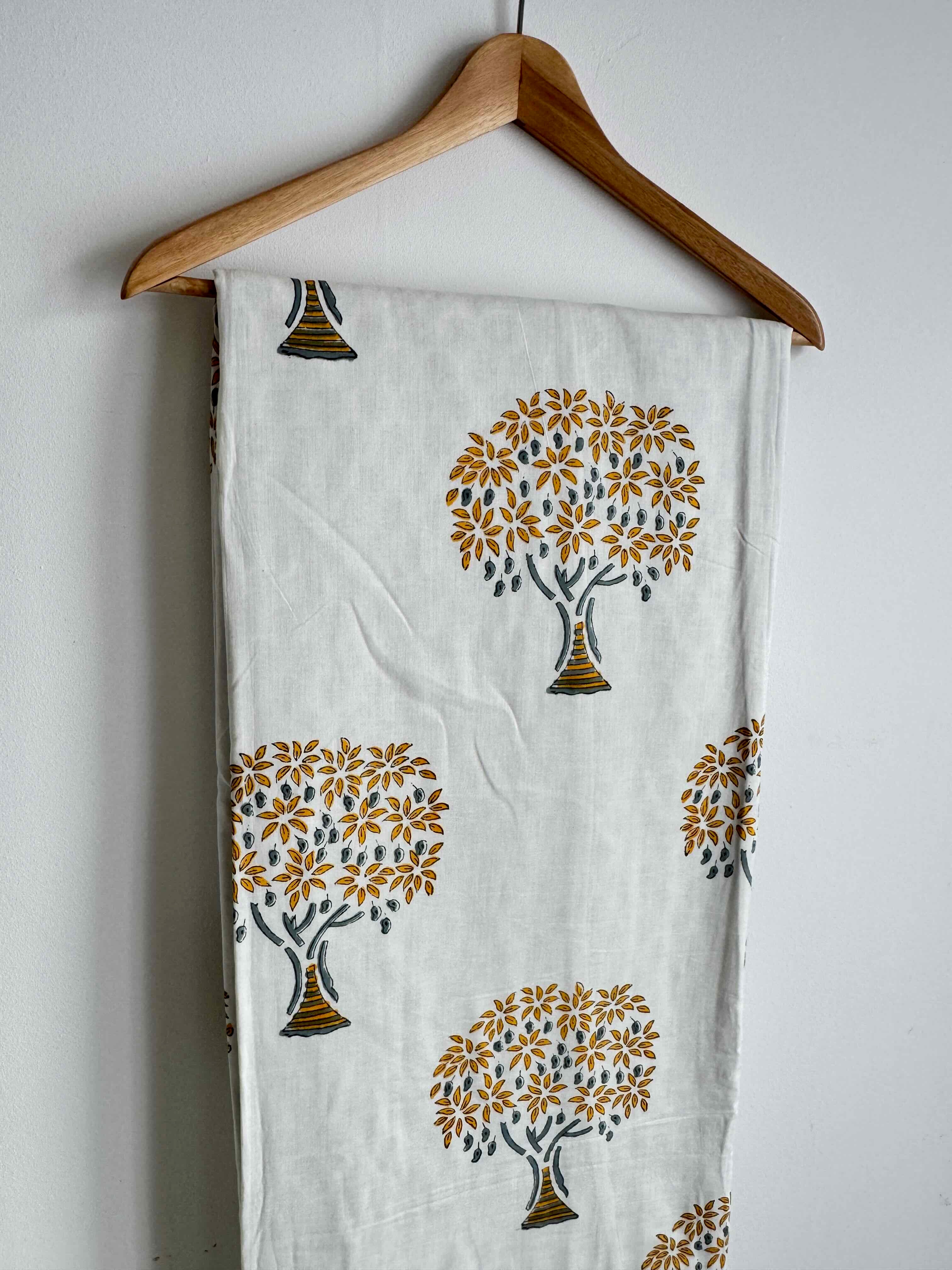 Mustard Lightweight Cotton Quilt - Double Bed Size