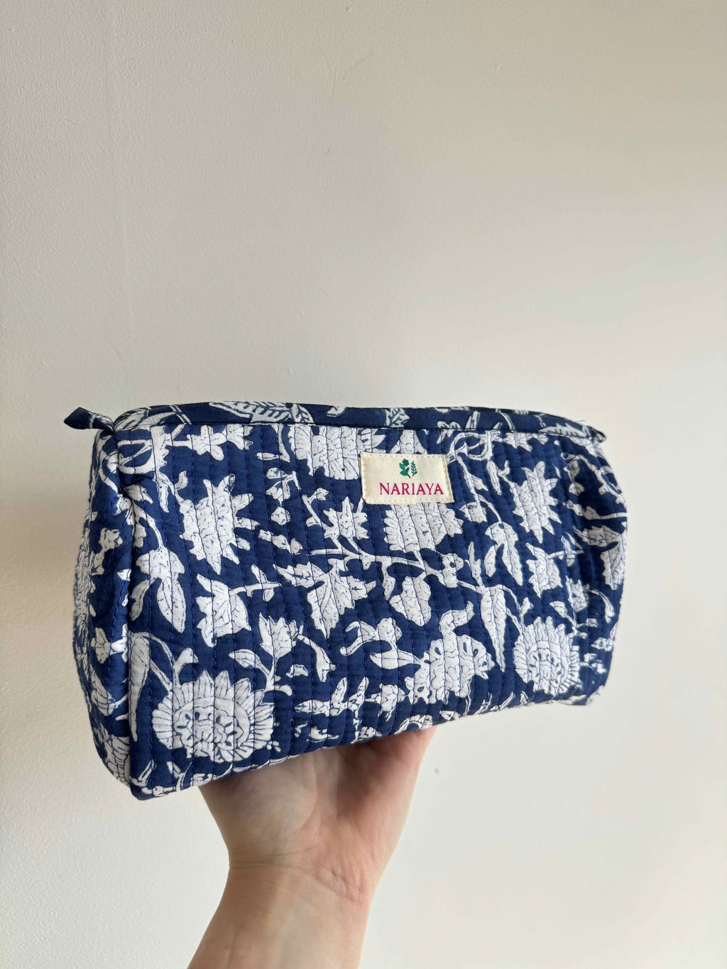 Block Printed Cotton Wash Bags