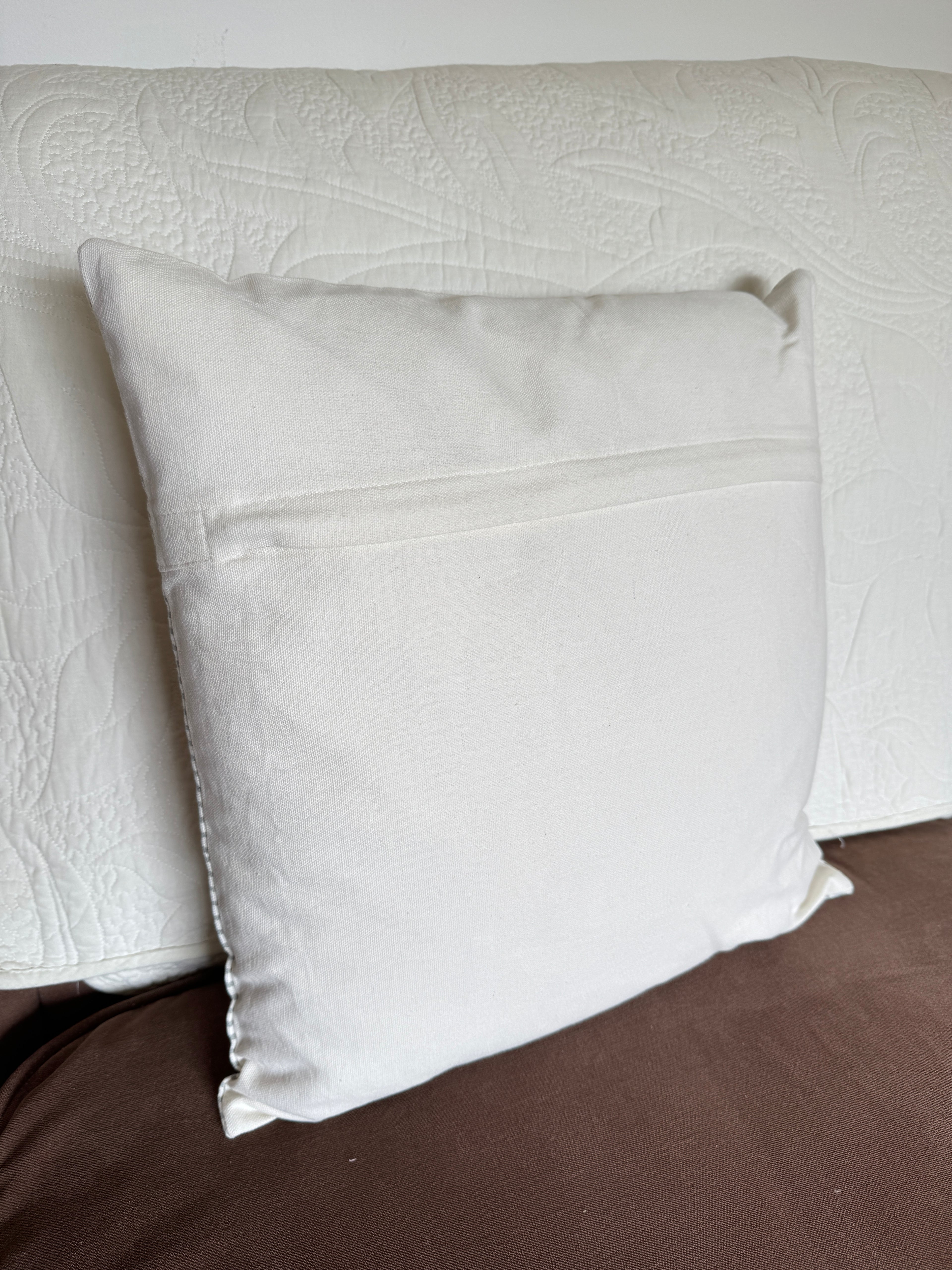 Mustard Floral Block Printed Cushion Cover