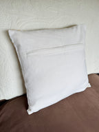 Mustard & Green Floral Block Printed Cushion Cover