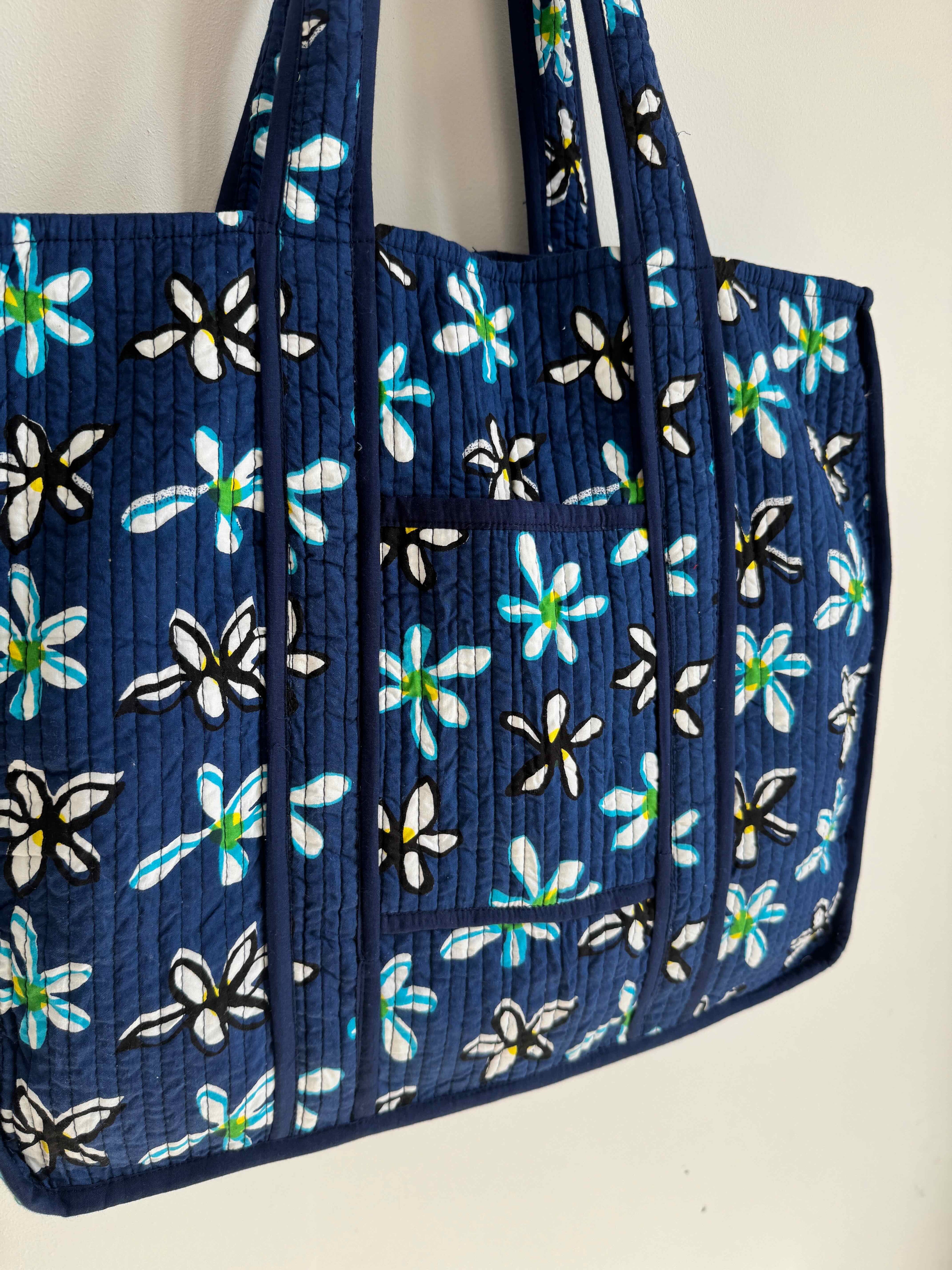 Indigo Daisy Tote Bag