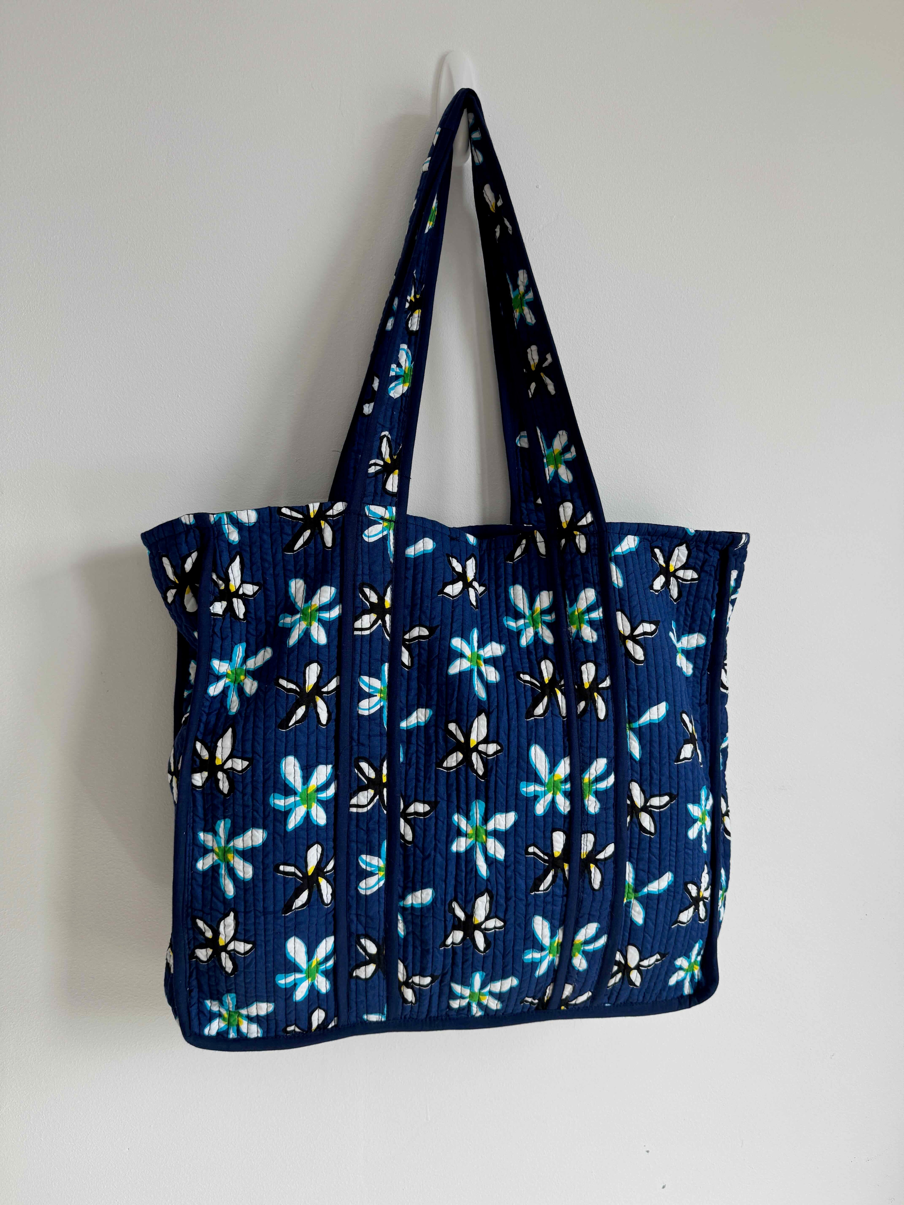 Indigo Daisy Tote Bag