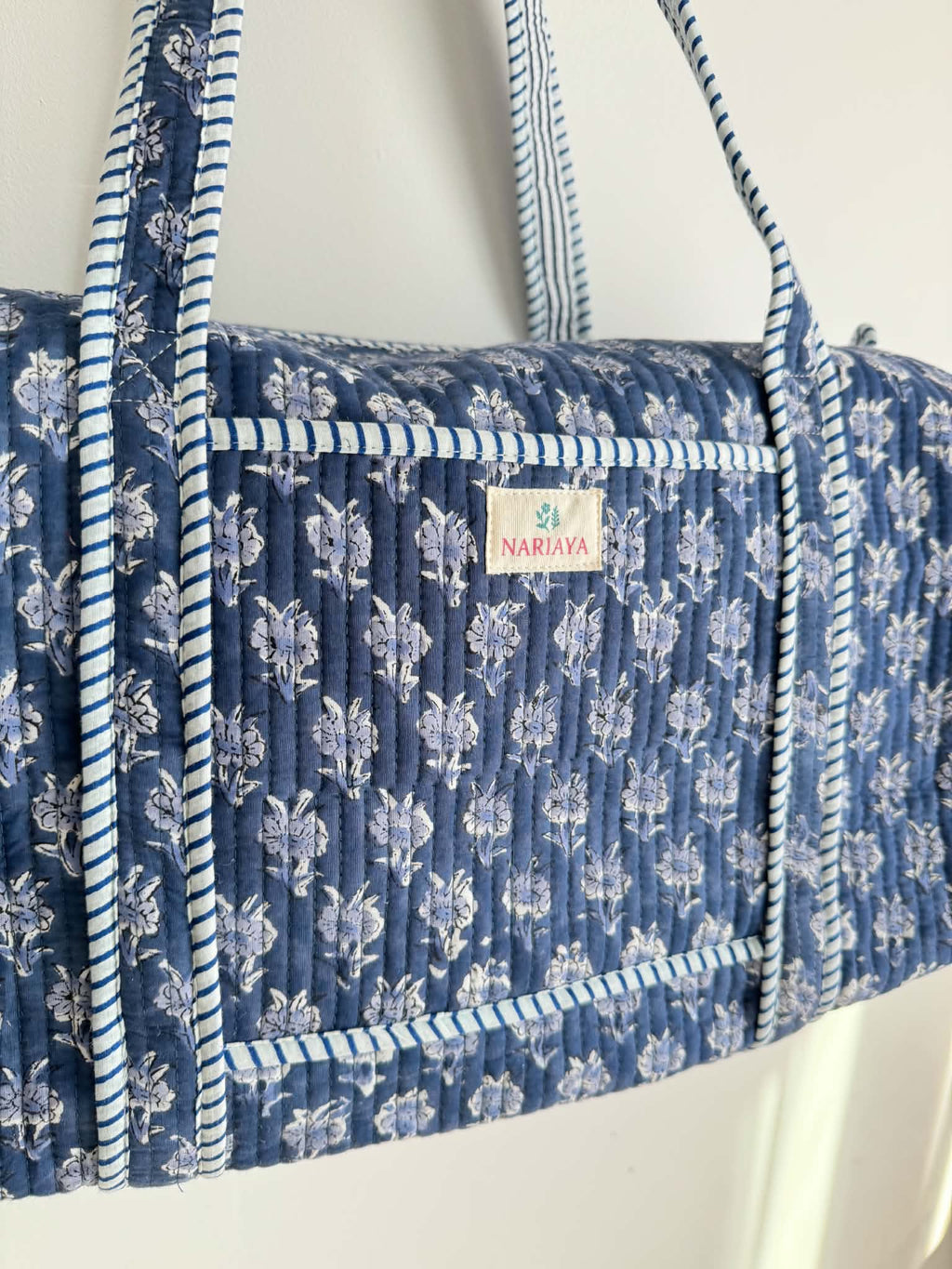 Midnight Quilted Duffle Bag
