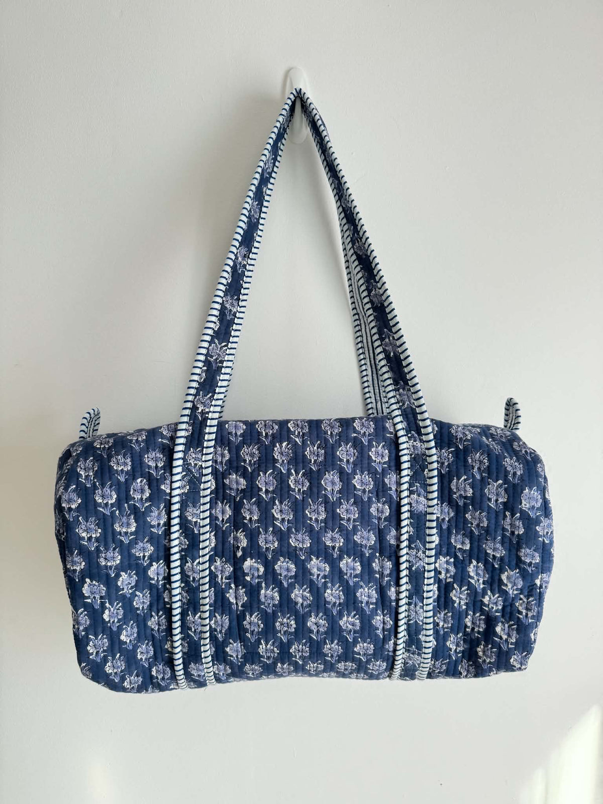 Midnight Quilted Duffle Bag