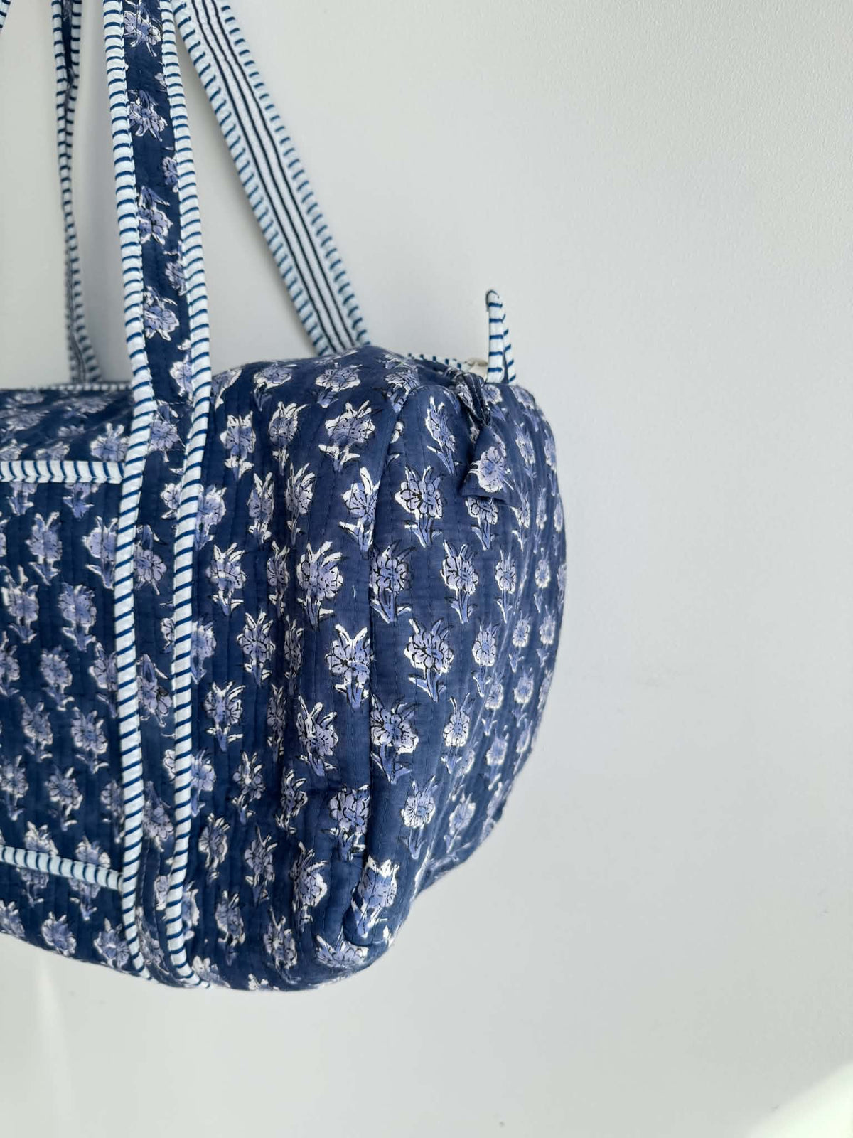 Midnight Quilted Duffle Bag